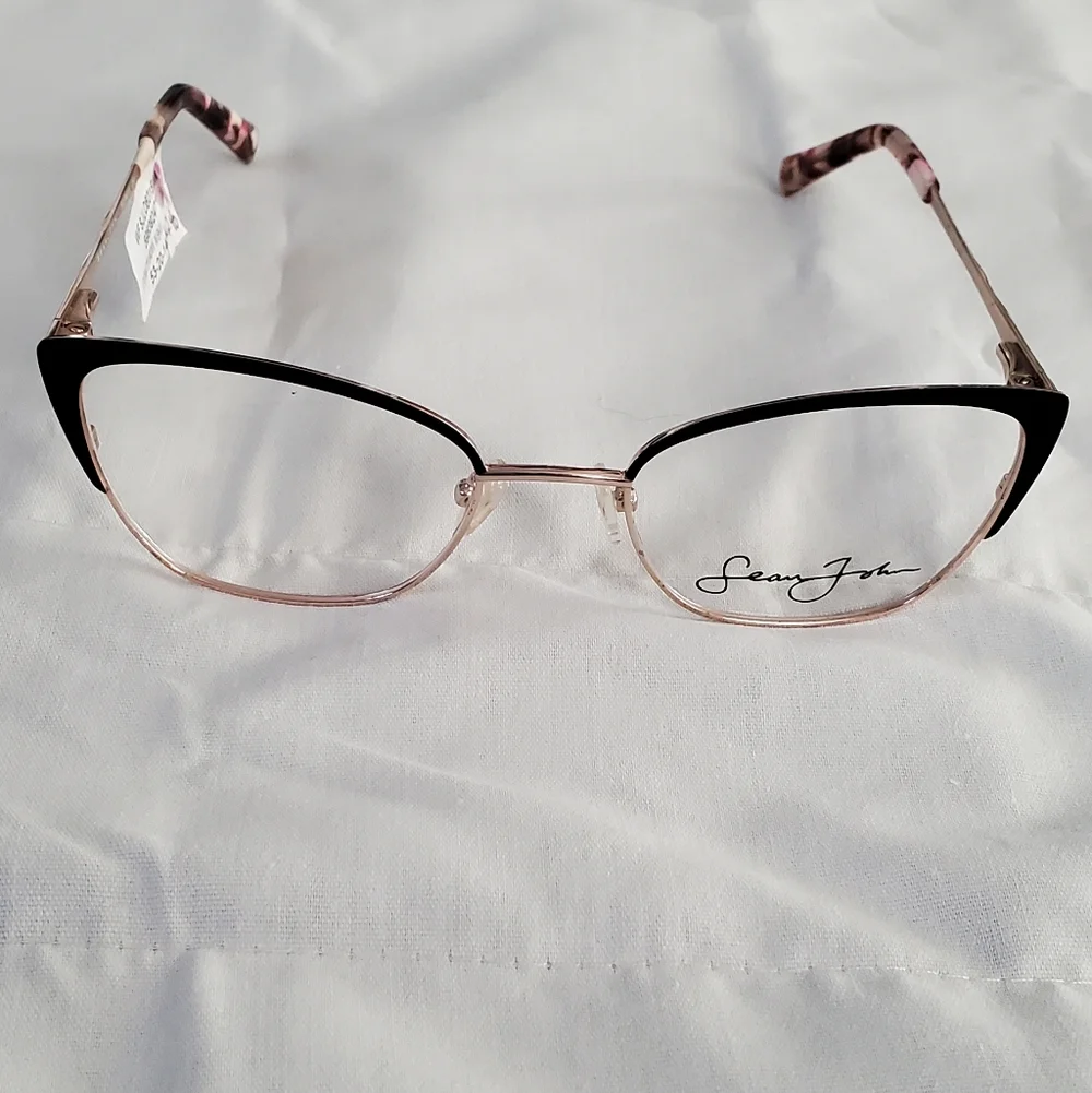 New Sean John SJLO6015WM Matte Brown W/Shiny Rose Gold Eyeglass Frame. 53-20-140